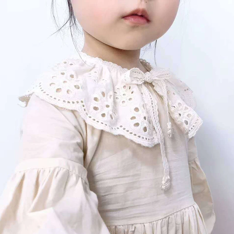 Top Trends: New Comfortable Women's Shawl Collar Lace Lapel Pure Color Hollow Shirt Blouse Sweatshirt Accessories For Little Girls LL@17 Shoppable Styles