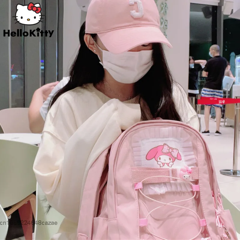 Top Trends: Sanrio My Melody Cinnamoroll Kuromi Cute Design Backpack Japanese Soft Sweet Student Schoolbag Y2K Cartoon Casual Bag For Women Shoppable Styles