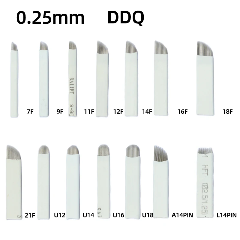 Top Trends: DDQ 20 / 50 / 100pcs Microblading Tebori Blades Needles Tattoo Needles Permanent Makeup Needle 7 9 11 12 14 16 Manual Eyebrow Blades Shoppable Styles