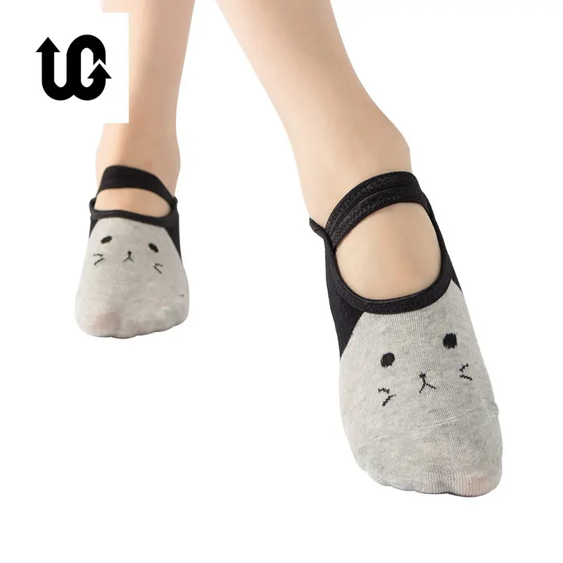 Top Trends: Bandage Yoga Socks For Women Anti-Slip Floor Socks Quick-Dry Backless Pilates Ballet Socks Cat Print Sportswear Accessories Shoppable Styles