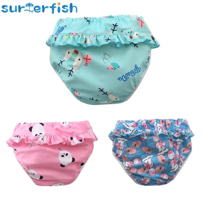 Top Trends: Infant Children Leak Proof Swimming Nappies Newborn Baby High Waist Swimming Trunks Baby Boys Girls Cartoon Printed Swim Diapers Shoppable Styles