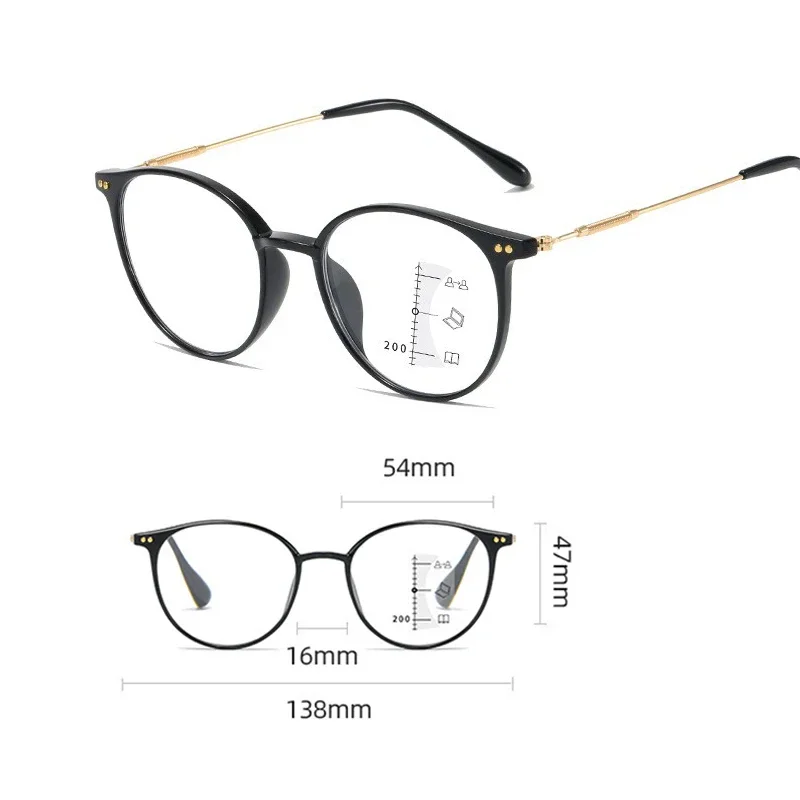 Top Trends: Retro Anti Blue Ray Progressive Multifocal Reading Glasses Men Women Near Far Sight Eyeglasses Presbyopic Eyewear Diopter To+ 4.0 Shoppable Styles - Image 6