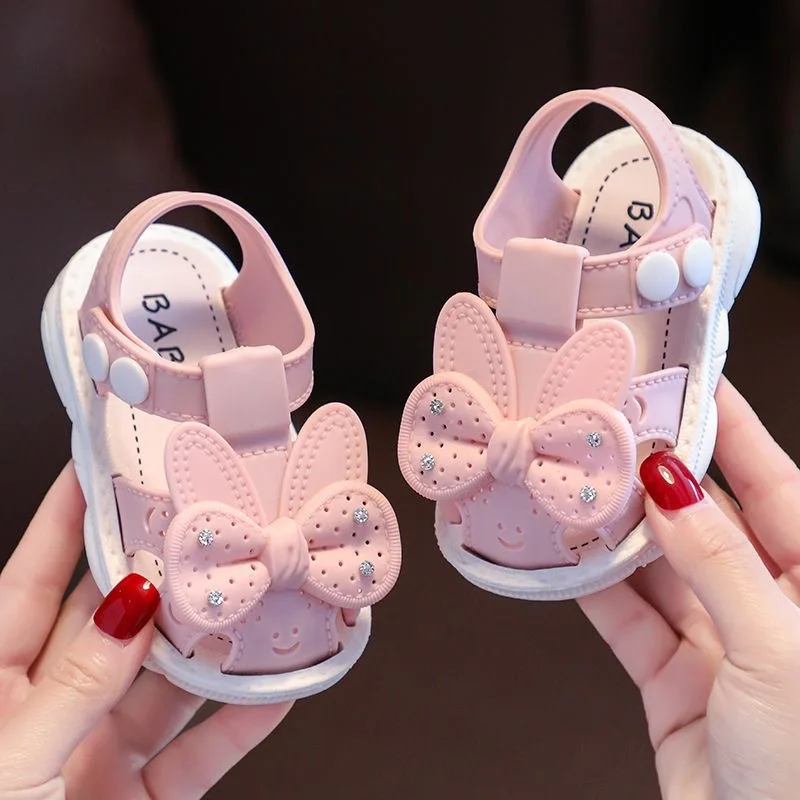 Top Trends: Fashion Style Baby Girl Bow Princess Shoes Pearl Rhinestone Butterfly Sandals For Girls Sequin Dance Performance Shoes For Kids Shoppable Styles