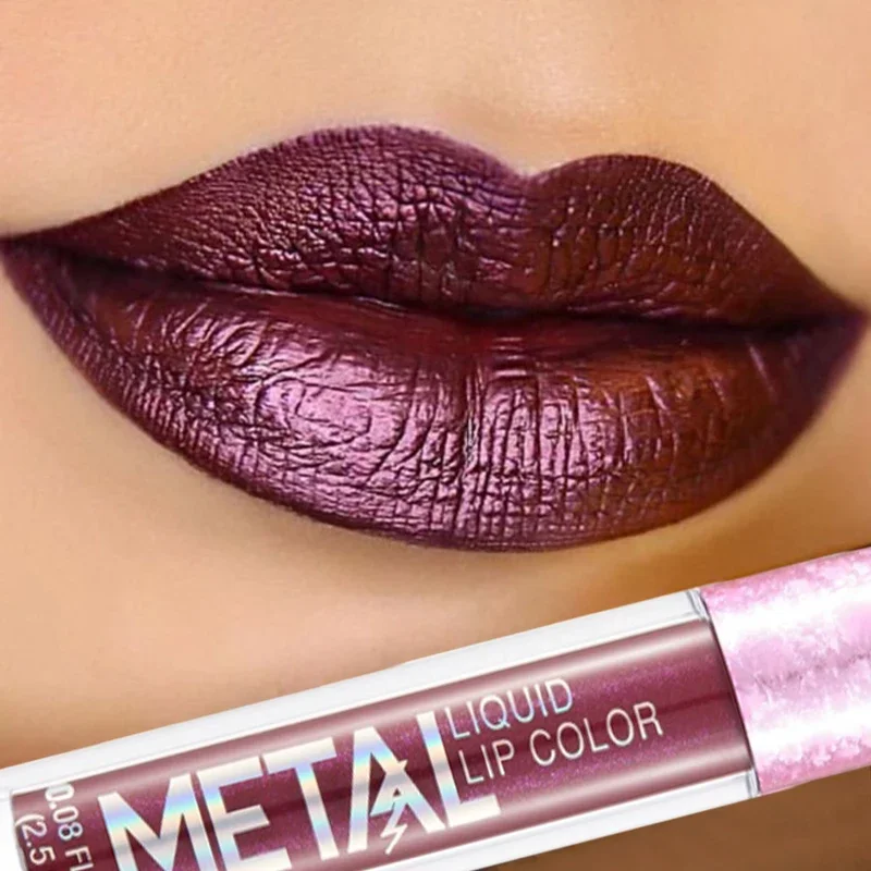 Top Trends: 12 Colors Matte Metallic Lip Gloss Long Lasting Non-stick Cup Nude Matte Metallic Lip Color Lipstick Waterproof Lip Glaze Makeup Shoppable Styles