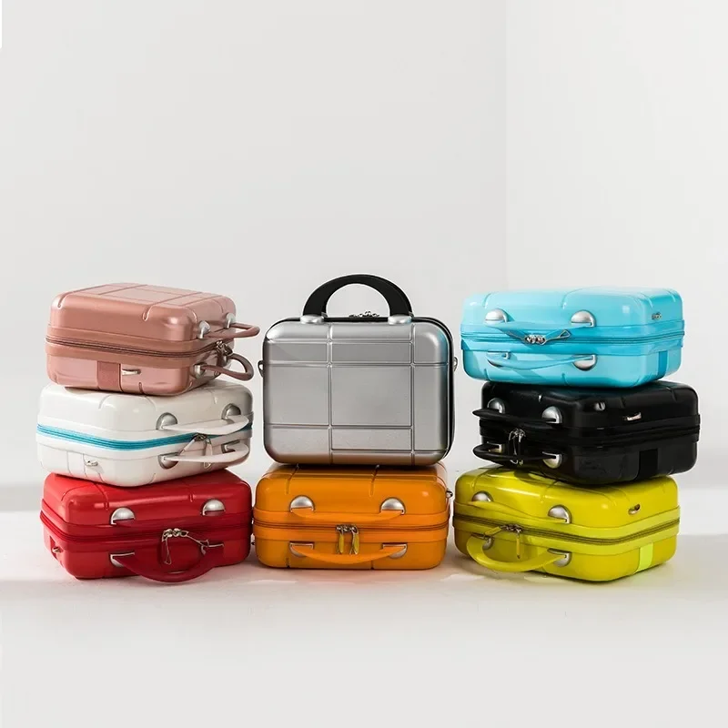 Top Trends: New Product Cosmetic Bag Diagonal Trolley Case Child Luggage Small Suitcase 13 Inch Luggage Shoppable Styles