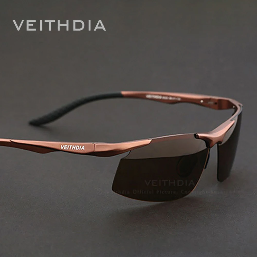 Top Trends: VEITHDIA Sunglasses Aluminum Men Polarized UV400 Lens Rectangle Rimless Driving Fishing Sun Glasses Sports Eyewear For Male 6535 Shoppable Styles