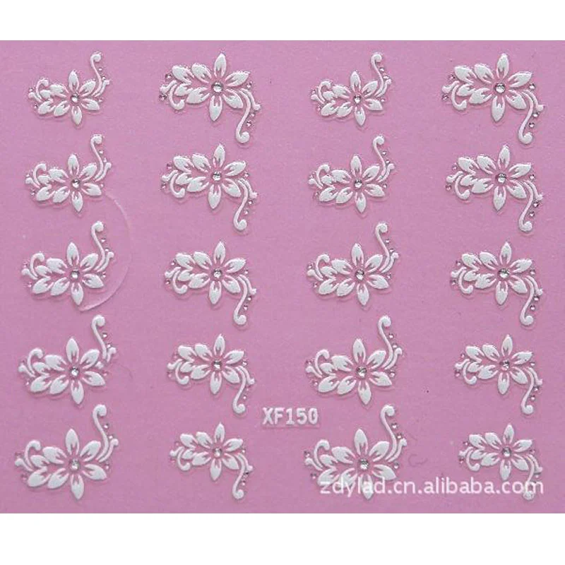 Top Trends: Waterproof Water Transfer Nails Art Sticker Fshion 3D Flower Design Girl And Women Manicure Tools Nail Decoration Decals XF150 Shoppable Styles