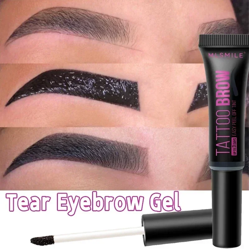 Top Trends: Black 3 Days Lasting Peel-off Dye Eyebrow Gel Semi-Permanent Waterproof Brow Tattoo Tint Sweatproof Peel Off Dye Eyebrow Cream Shoppable Styles