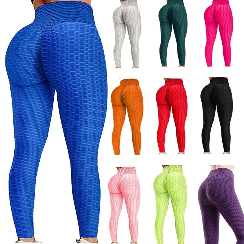 Top Trends: Seamless Push Up Yoga Pants Women Sexy Jacquard Elastic Fitness Leggings Running Workout Tights Girl Plus Size Sports Trousers Shoppable Styles