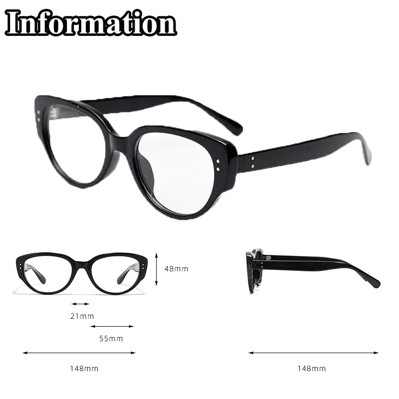 Top Trends: Luxury Finished Myopia Glasses For Ladies Unisex Vintage Cat Eye Blue Light Blocking Eyewear Prescription Near Sight Eyeglasses Shoppable Styles - Image 6