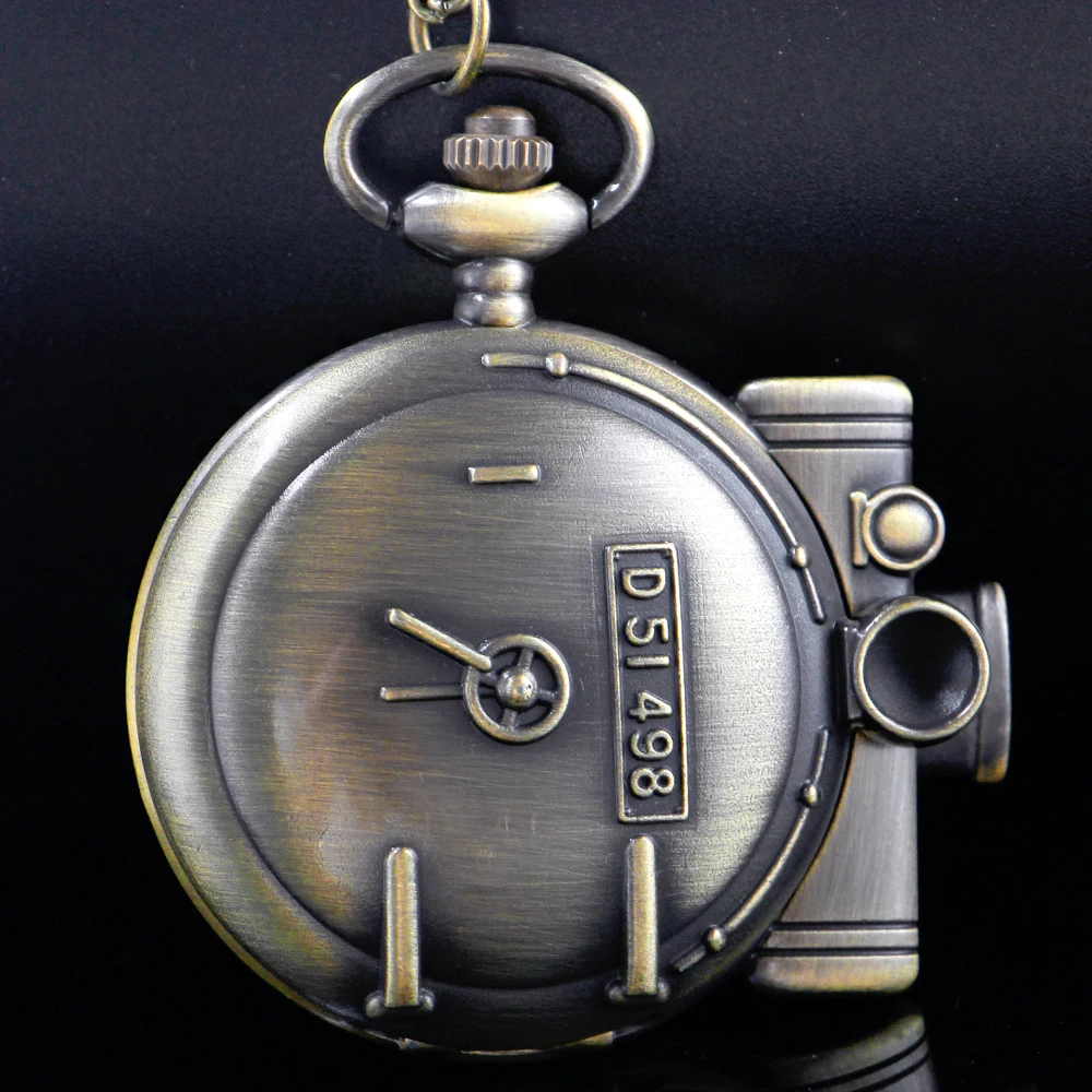 Top Trends: Vintage Train Pattern Quartz Pocket Watch Fashion Necklace Pendant Necklace Jewelry Gift Steampunk Clock Men&#039;s And Women&#039;s Gift Shoppable Styles