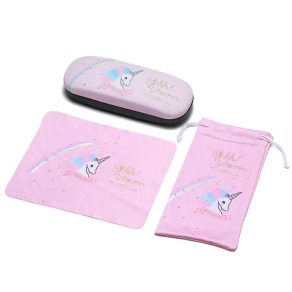 Top Trends: Protable Kawaii Glasses Box Cute Unicorn Cartoon Glasses Case With Bags Glasses Cloth Eyeglasses Case For Girls Children Gifts Shoppable Styles - Image 5