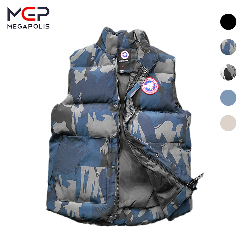 Top Trends: MGP Men's Vest Thickened Autumn Winter Down Silk Cotton Camouflage Pocket Jacket Slim Zipper Thermal Coat Shoppable Styles