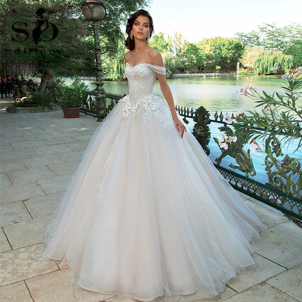 Top Trends: SoDigne Luxury Princess Wedding Dress For Women A-line Bride Dress Lace Appliques Tulle Corset Bridal Gowns Vestido De Novia Shoppable Styles