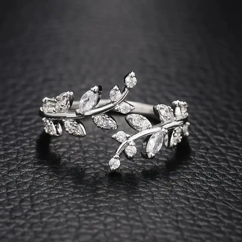 Top Trends: 925 Sterling Silver Tree Branch Shape Ring Charm Sparkling Zirconia Rings Birthday Party Gift For Women Fine Jewelry Accessories Shoppable Styles