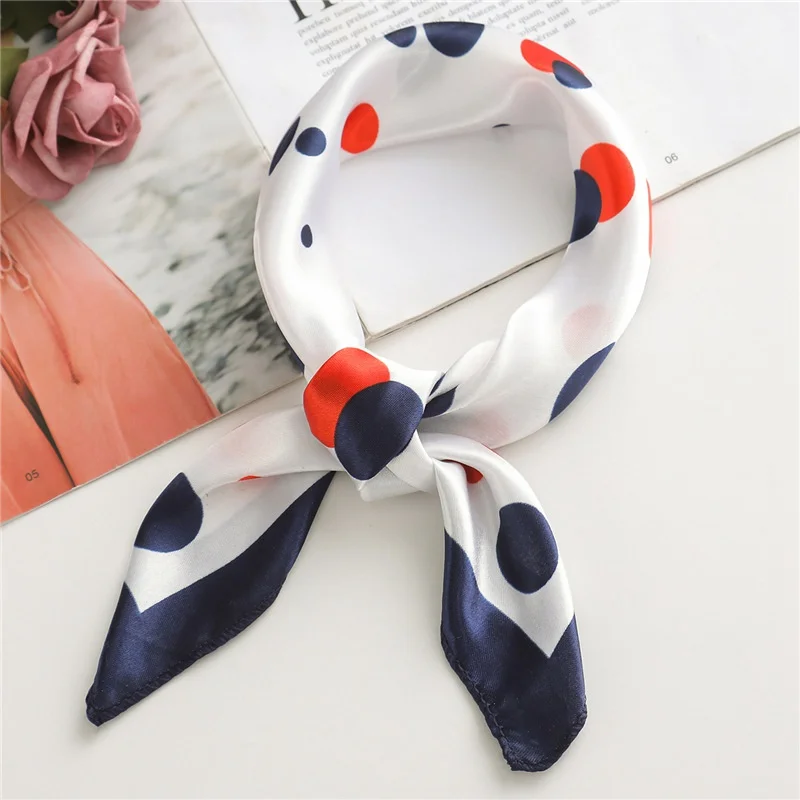 Top Trends: 50cm Silk Square Leopard Scarf Women Satin Neck Hair Tie Band Soft Neckerchife Hair Band Bag Hijab Female Foulard Shoppable Styles - Image 6