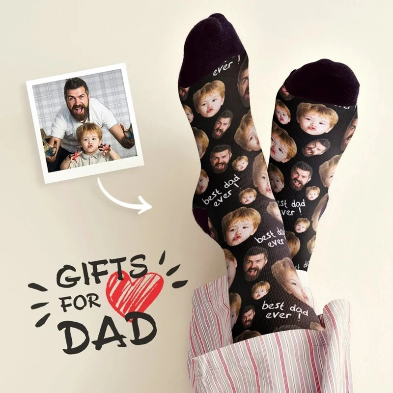 Top Trends: Fashion Casual Custom Face Socks 3D Printing Custom Text Plus Your Photo Logo Cotton Long Socks Novelty Personalized Gift Socks Shoppable Styles