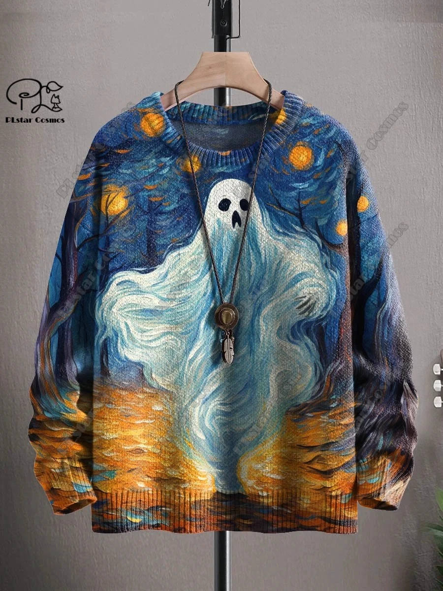 Top Trends: 3D Printing Halloween Skull Ghost Cat Pumpkin Ugly Sweater Casual Unisex Winter Sweatshirt Shoppable Styles