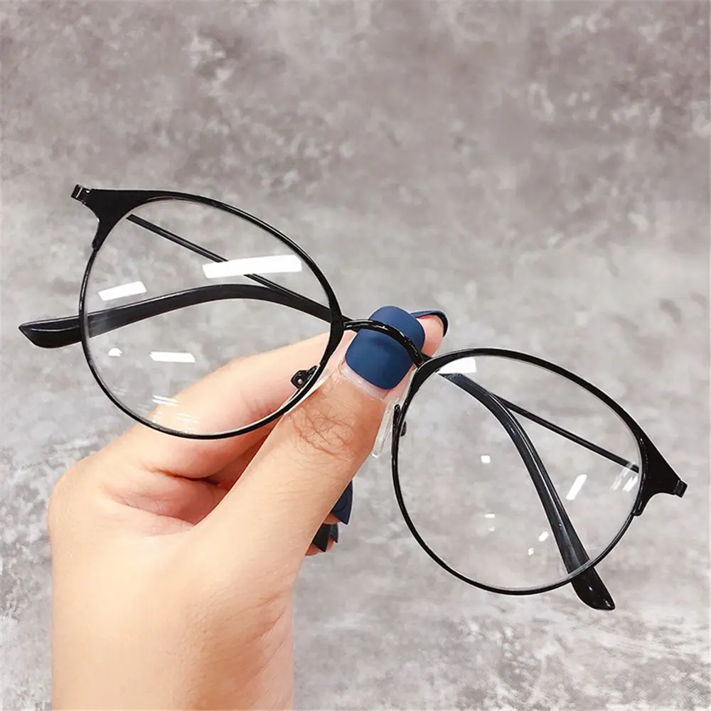 Top Trends: Classic Metal / PC Round Frame Myopia Glasses Fashion Retro Optical Glasses Ultralight Vision Care Short Sighted Eyewear -1.0~-4.0 Shoppable Styles