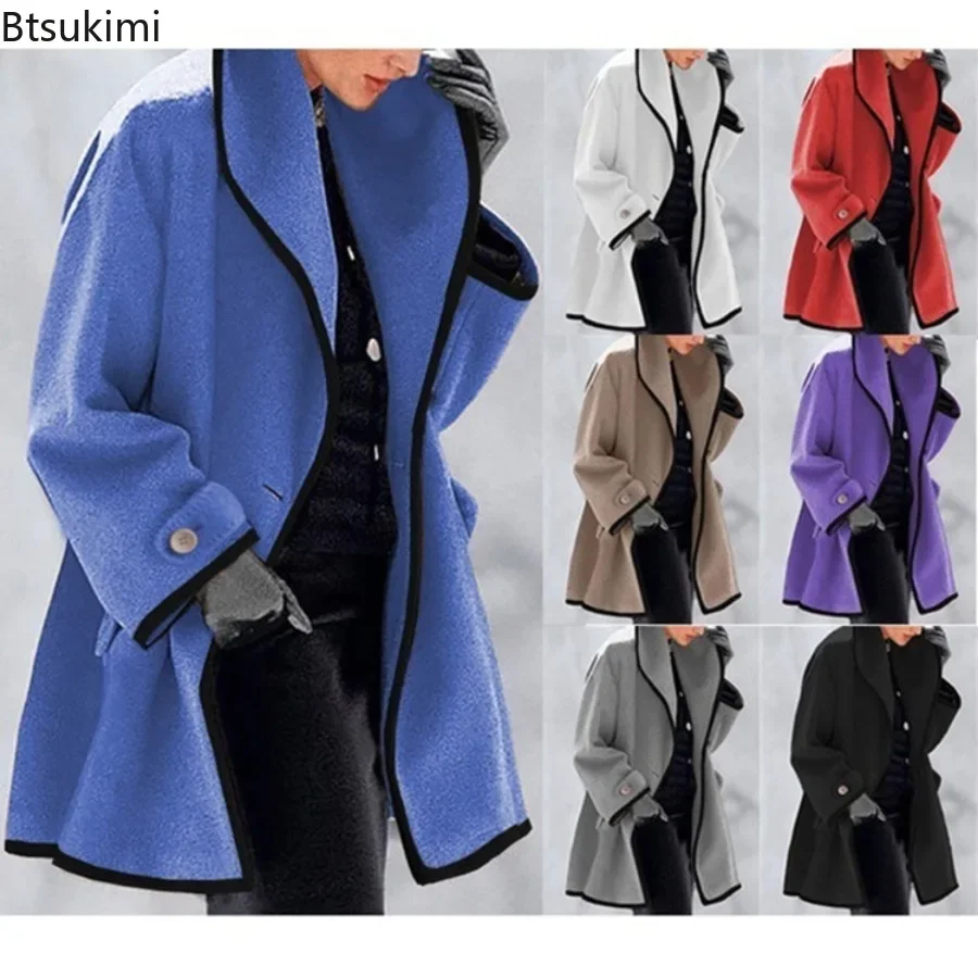 Top Trends: 2024 Women&#039;s Down Jacket Autumn Winter Women Wool Coat Trench Jacket Ladies Warm Slim Long Overcoat Fashion Loose Jacket S-5XL Shoppable Styles