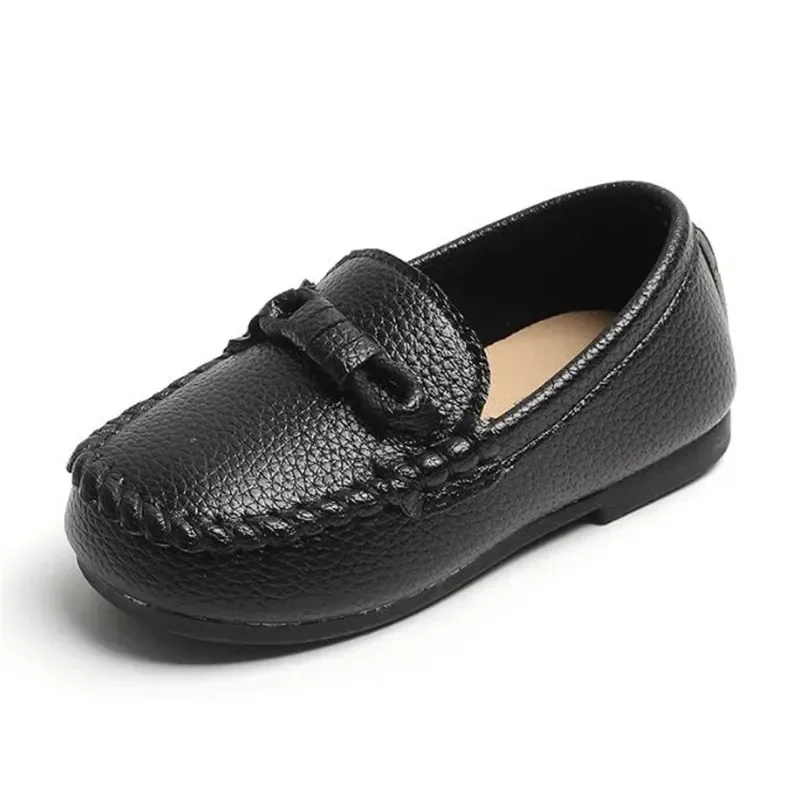 Top Trends: Boys Girls Moccasins Soft Bottom Casual Leather Loafers Dress Shoes Metal Kids Fashion Slip-On School Uniform Walking Boat Shoes Shoppable Styles