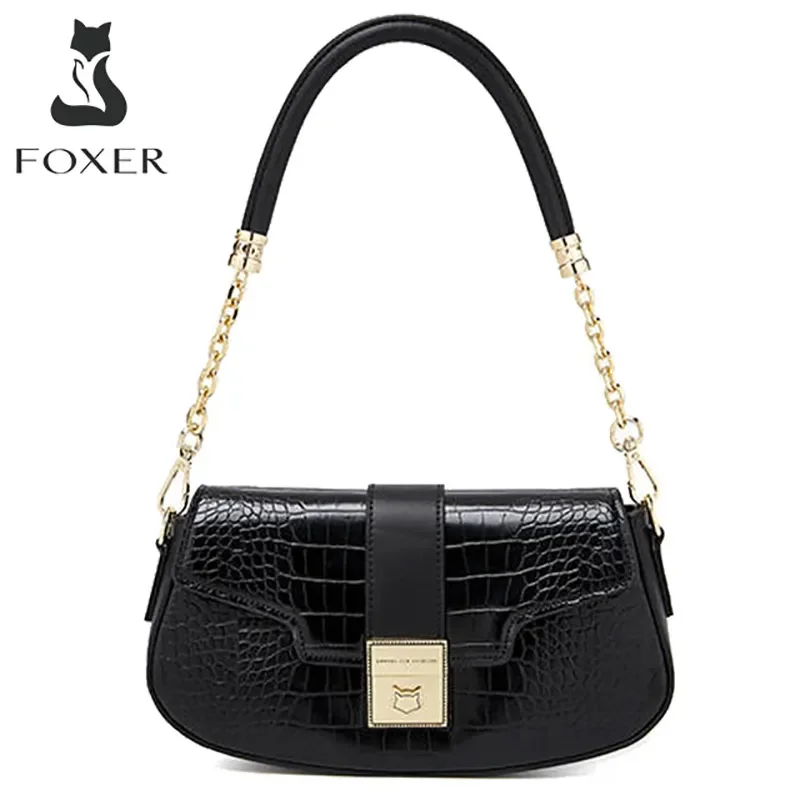 Top Trends: FOXER PU Leather Women Shoulder Crossbody Bag Retro Commuter Flap Messenger Bag For Lady Small Handbag Gift Fashion Underarm Bag Shoppable Styles