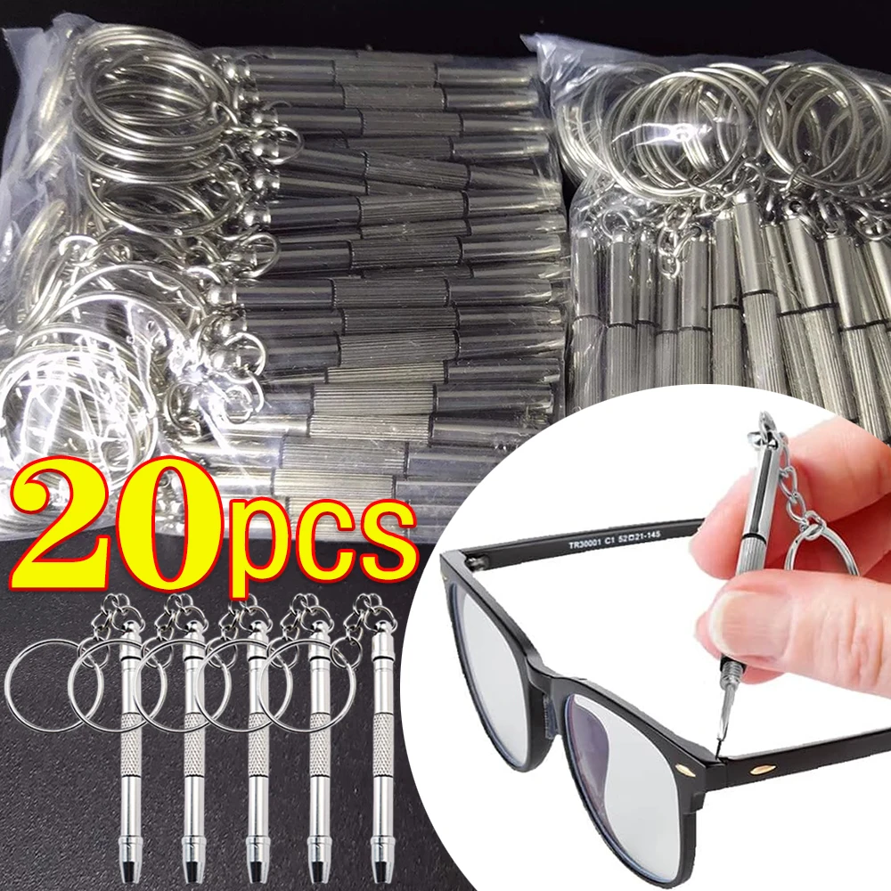 Top Trends: Steel Glasses Screwdriver Eyeglass Screwdriver Watch Repair Kits With Keychain Portable Hand Tools Precision Screwdriver Tools Shoppable Styles