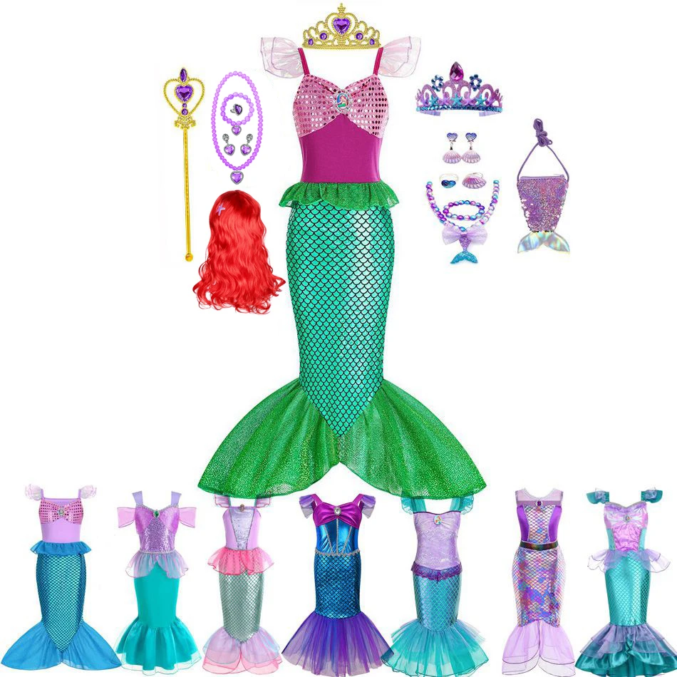 Top Trends: Girl Princess Dress Little Mermaid Costumes Dresses For Girls Kids Shoppable Styles