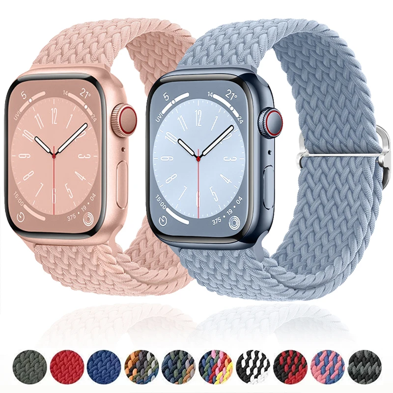 Top Trends: Braided Strap For Apple Watch Band 44mm 40mm 45mm 41mm 49mm 42mm 38mm Nylon Elastic Bracelet Iwatch Series Ultra 8 7 6 SE 5 4 3 Shoppable Styles