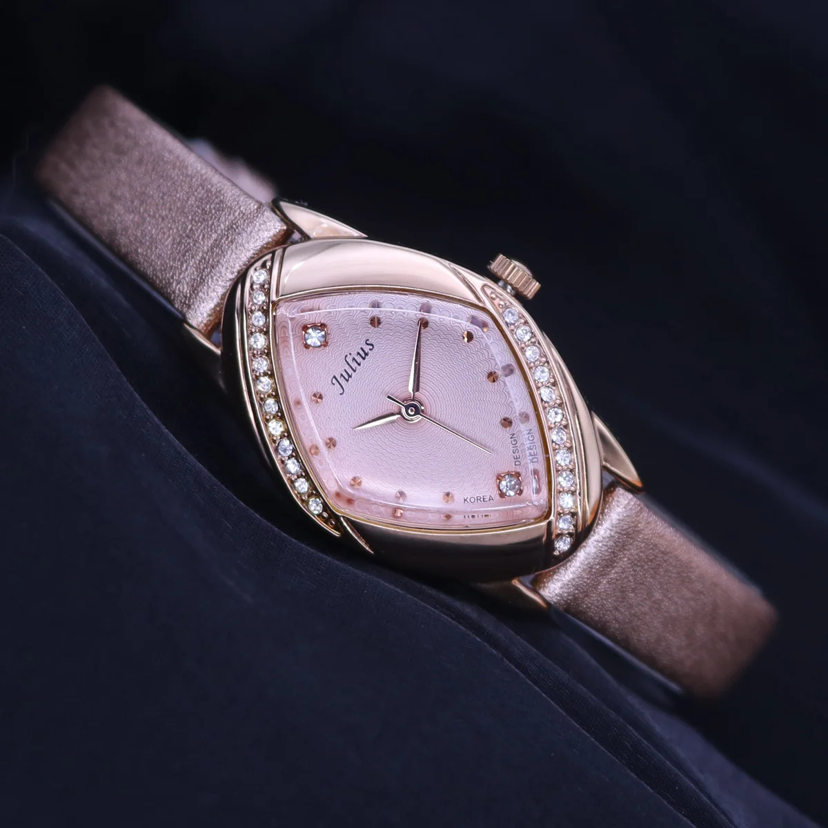 Top Trends: Top Lady Women's Watch Japan Quartz Elegant Rhinestone Fashion Hours Dress Bracelet Real Leather Girl Birthday Gift Julius Box Shoppable Styles