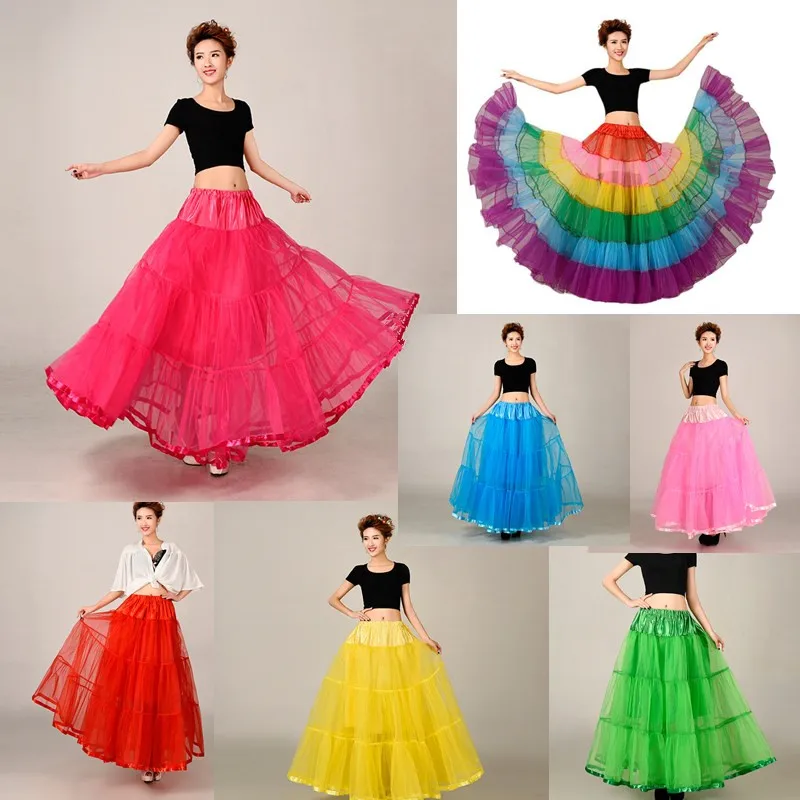 Top Trends: Women's 1 Meter Long Bridal Petticoat Big Wing Boneless Bride Wedding Dance Underskirt Dress Puff Skirt Petticoat Skirt 14Colors Shoppable Styles