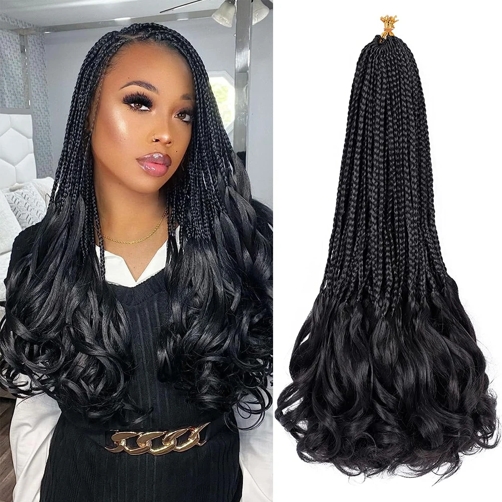 Top Trends: Hair Nest French Curl Crochet Braids Goddess Box Braids Crochet Hair Pre Looped French Curly Braiding Hair Extensions Shoppable Styles