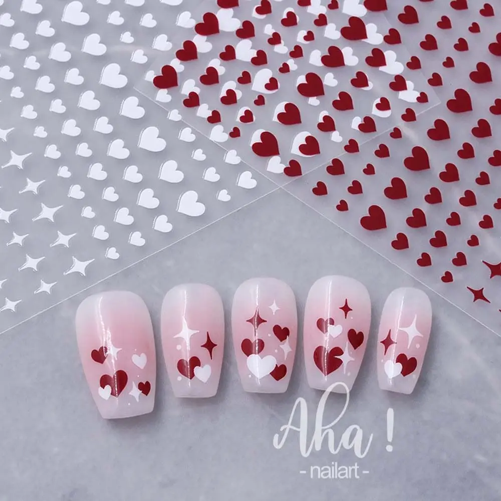 Top Trends: Hollow Love Heart Nail Art Stickers Summer Self Adhesive DIY Nail Decals Star Heart Nail Art Decor Manicure Accessories Shoppable Styles