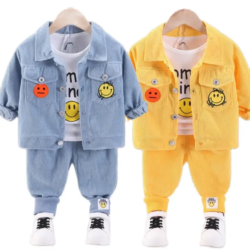 Top Trends: Toddler Baby Boys Girl Clothes Set Spring Autumn Corduroy Cartoon Clothing Sets Boys Hoodies Jacket And Pants Kids Suit 0-5Y Shoppable Styles