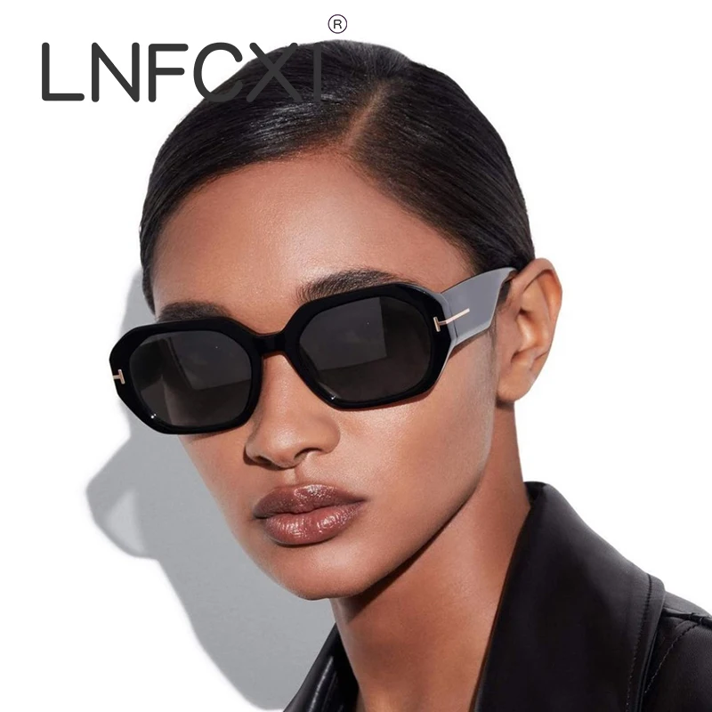 Top Trends: LNFCXI Fashion Square Sunglasses Women Brand Designer Retro Black Eyewear Shades UV400 Men Trending Sun Glasses Shoppable Styles