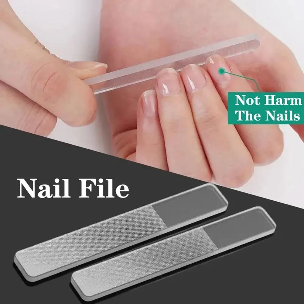 Top Trends: Nano Glass Nail File Buffing Transparent Nail Art Manicure Sanding Grinding Rubbing Strip Professional Polishing Nail Repair Shoppable Styles