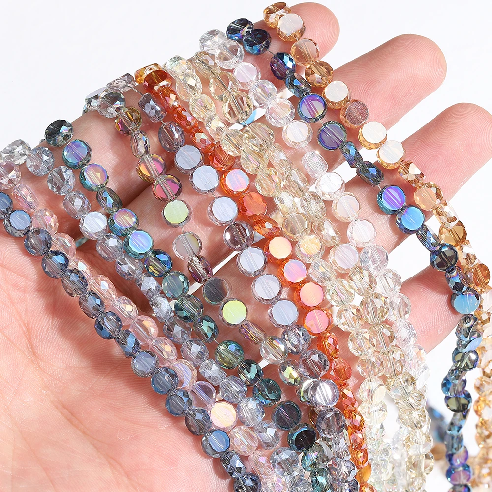 Top Trends: 100pcs Crystal Stone Beads Rondelle Austria Faceted Loose Spacer Round Beads For Jewelry Making DIY Necklace Bracelet Wholesale Shoppable Styles