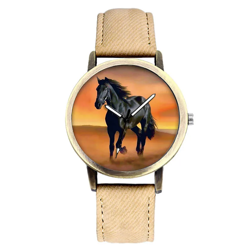 Top Trends: Horse Watch For Men Horses Pony Design Dial Quartz Watches Vintage Style Male Wristwatch Business Man Casual Clock Male Reloj Shoppable Styles