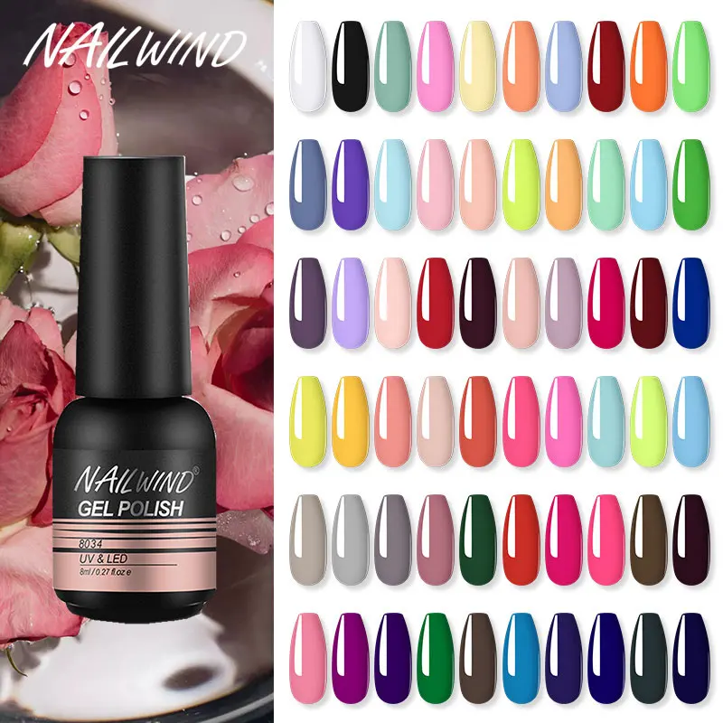 Top Trends: NAILWIND Gel Nail Polish 8ml Semi Permanent Varnish Hybrid Nails Polish Gel For Nail Art UV LED Base Top Coat Nail Gel Polish Shoppable Styles