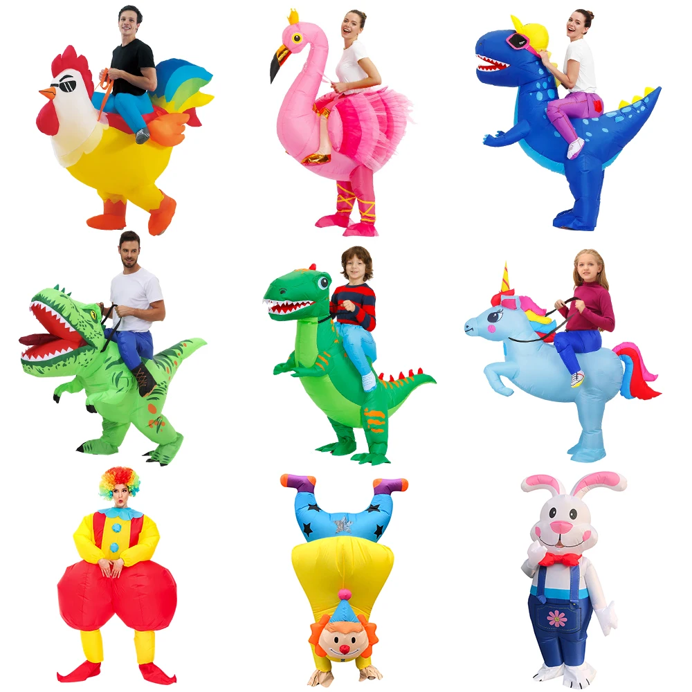 Top Trends: Adult Kids Dinosaur Inflatable Costume Anime Cosplay Carnival Clown Flamingo Fancy Dress Party Halloween Costume Suits Shoppable Styles