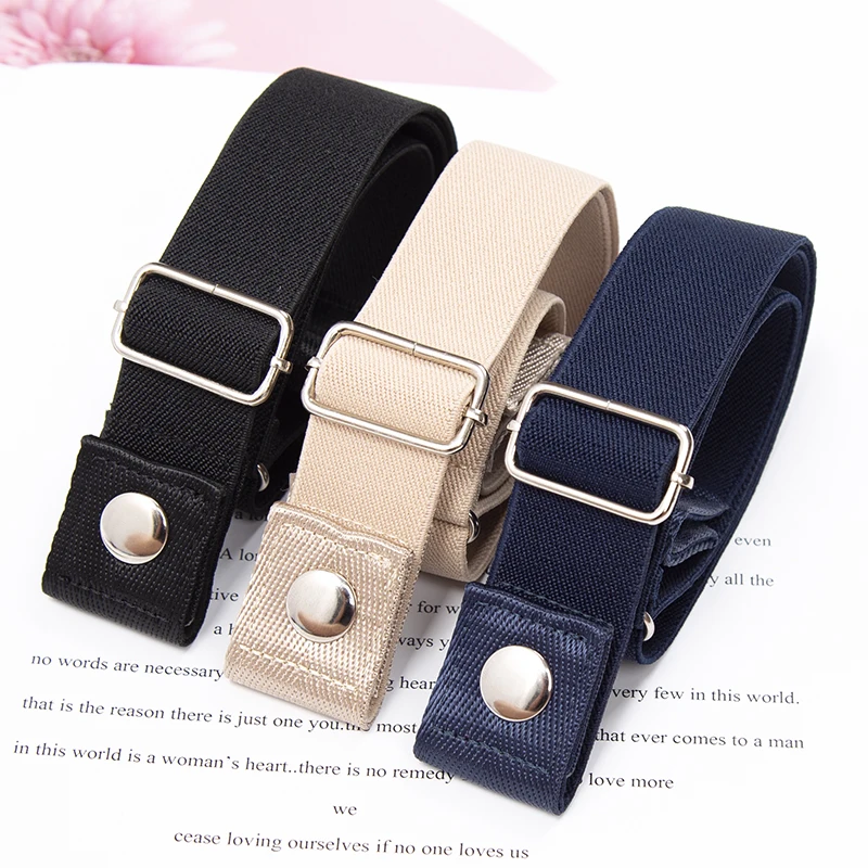 Top Trends: Elastic Belt Without Buckle Canvas Women Buckle Free Belt Ladies Jeans Pants Waist Lazy Belt Stretch No Buckle Invisible Belt Shoppable Styles