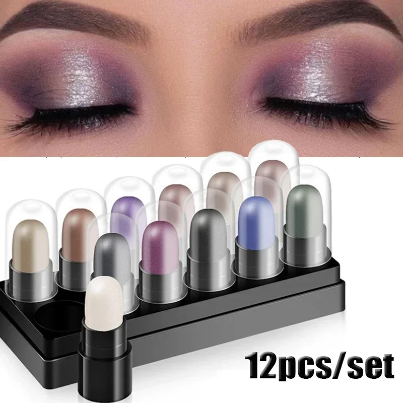 Top Trends: Eyeshadow Pencil Set 12 Colors Waterproof Long Lasting Glitter Shimmer Eye Shadow Pen Highlighter Stick Eyes Makeup Tools Shoppable Styles