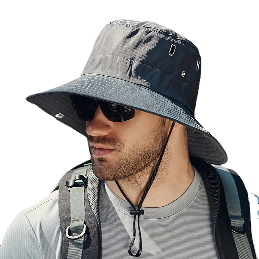 Top Trends: Men's Sunshade Large Eaves Sun Hat Riding Hiking Fishing Outdoor Fisherman's Cap Fashion Sun Hat Sun Hats Shoppable Styles