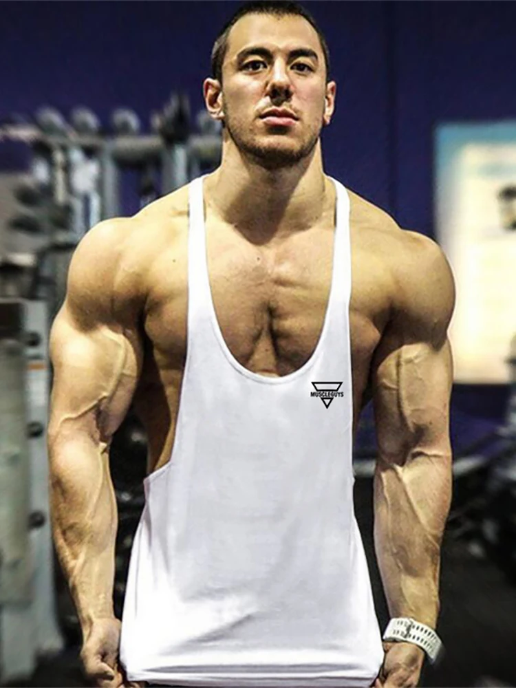 Top Trends: Brand Gym Mens Tank Top Clothing Bodybuilding Singlets Fitness Vest Muscle Sleeveless Workout Sportswear Shirt Stringer Shoppable Styles