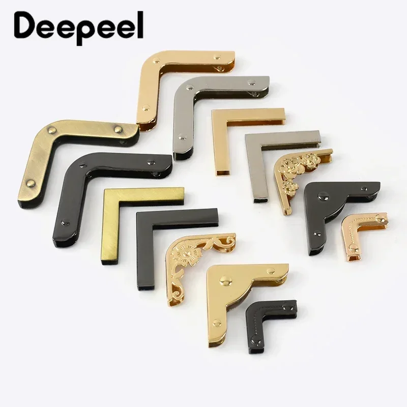 Top Trends: 10 / 20pcs Metal Bag Corner Handbags Strap Cover Clasp Protector Corners Decor End Clips DIY Edge Banding Hardware Accessories Shoppable Styles - Image 3