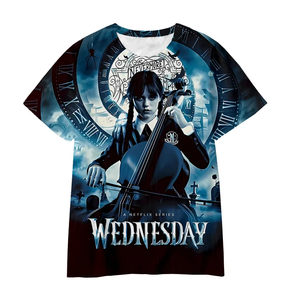 Top Trends: 2023 New Wednesday Addams 3D Printing T-shirt Men Women And Children Summer Casual Pop New Style Clothing Tee Tops Cool Clothes Shoppable Styles