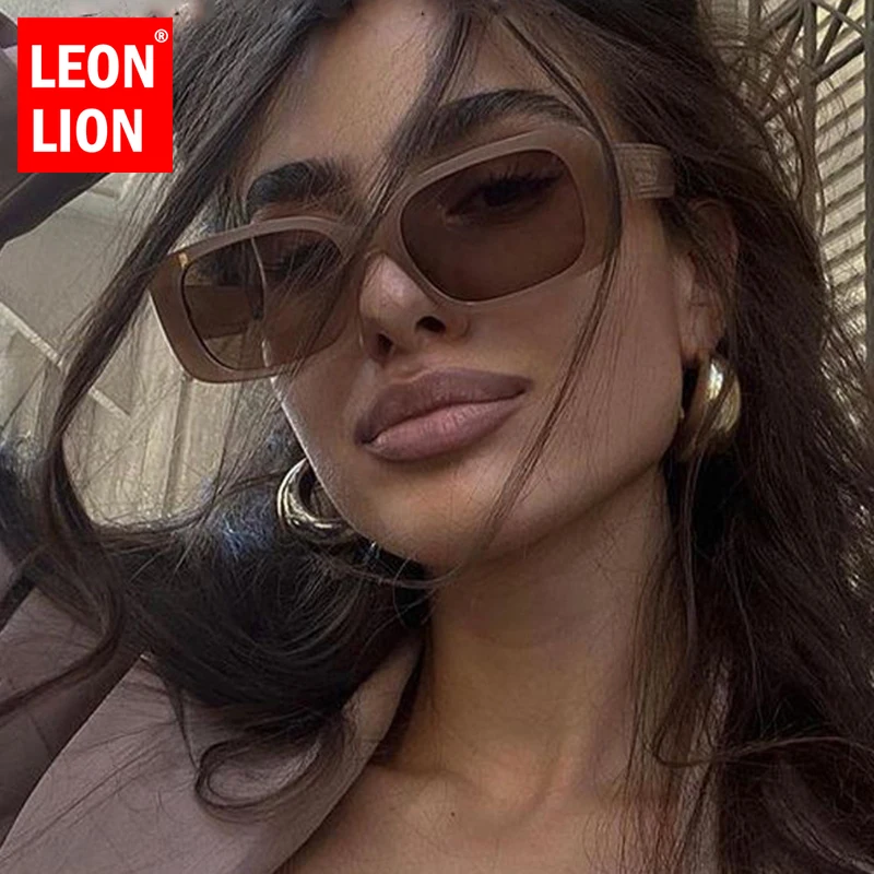 Top Trends: LeonLion Vintage Square Sunglasses Women 2023 Small Glasses For Women / Men Brand Designer Rectangle Eyewear Women Retro Shades Shoppable Styles