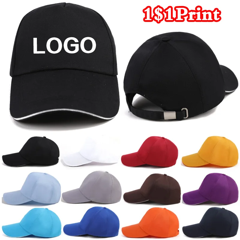 Top Trends: Custom Logo Printing Men Baseball Hat Casquette Blank Men Solid Color Snapback Caps Sport Hats Women Baseball Cap Shoppable Styles