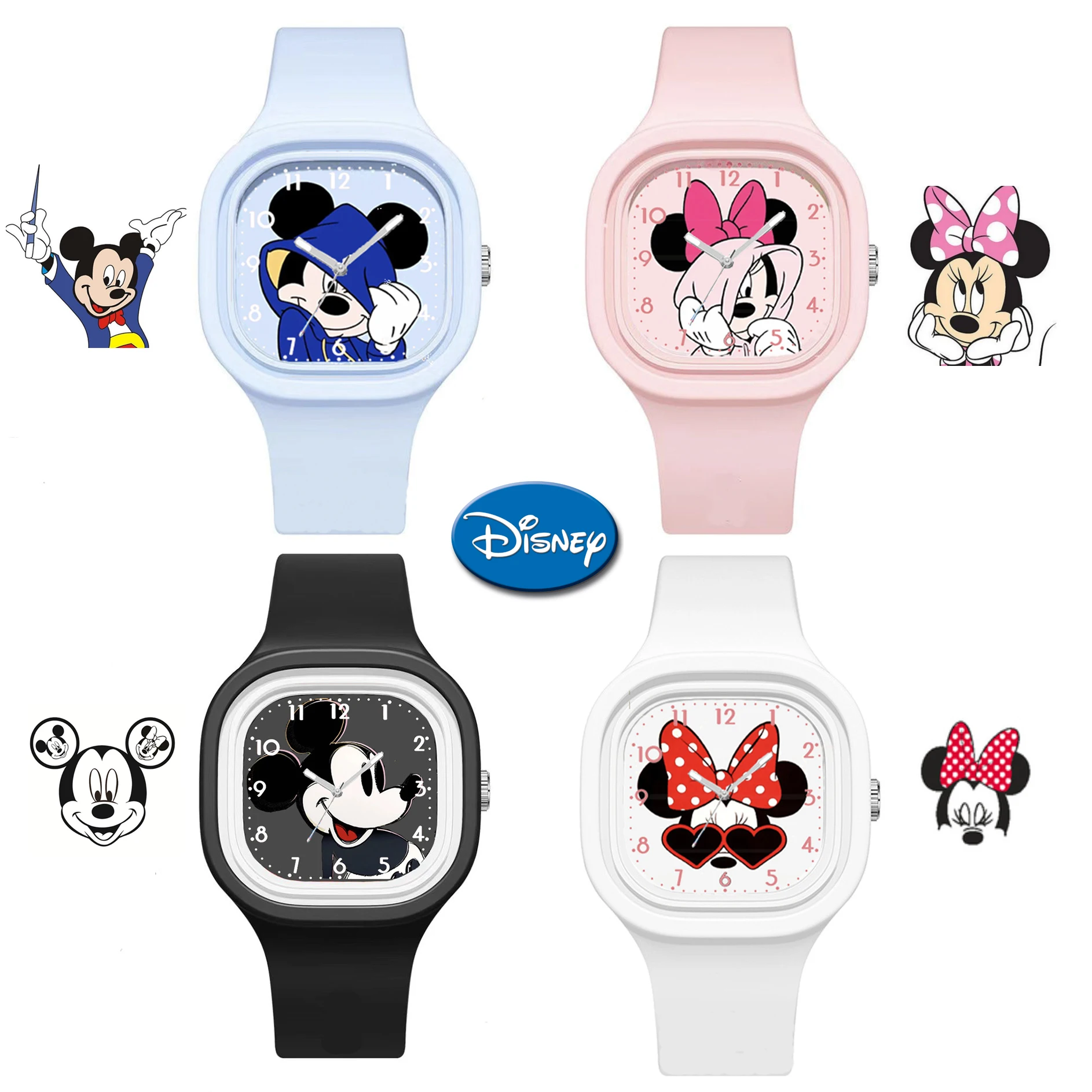 Top Trends: New Disney Mickey Minnie Children&#039;s Watches Anime Figure Cute Stitch Silicone Sports Watch Boys Girls Kids Watch Birthday Gifts Shoppable Styles