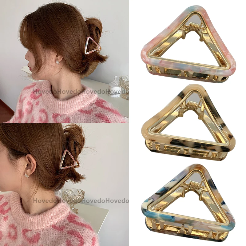 Top Trends: Fashion Acetate Triangle Hair Clips For Women Girls Hair Claw Chic Barrettes Claw Crab Hairpins Styling Tool Hair Accessories Shoppable Styles